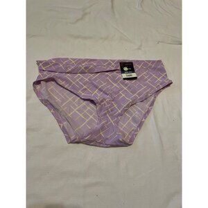 No Boundaries Hipster Panties XXXL (21) Purple Yellow Plaid Micro Crossover